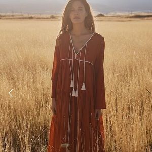 Christy Dawn Paloma Dress Small Rust Color